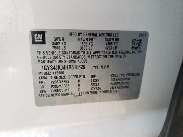 1GYS4JKJ4HR310629 Cadillac Escalade Esv Premium Luxury