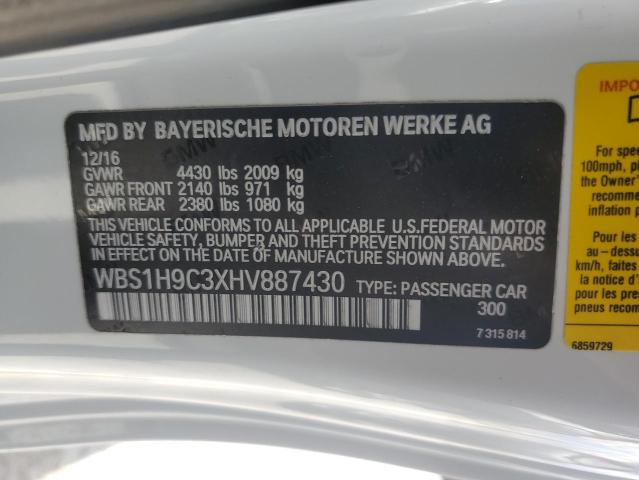 WBS1H9C3XHV887430 BMW M2