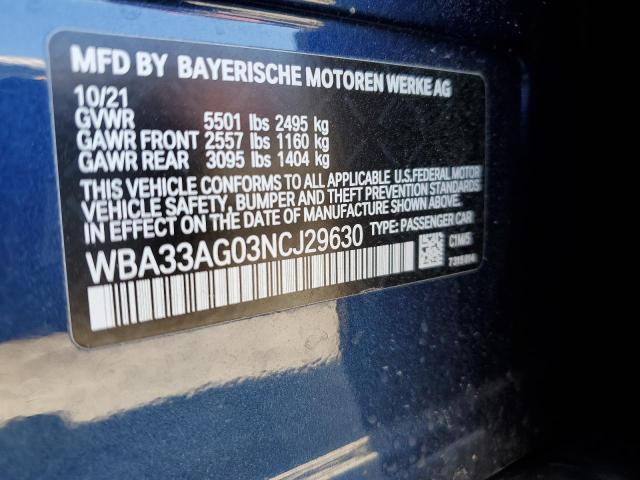 WBA33AG03NCJ29630 BMW 530XE