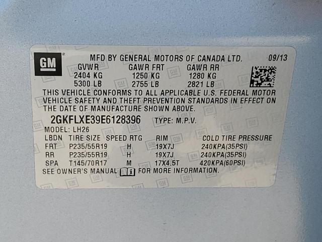 2GKFLXE39E6128396 GMC Terrain Slt