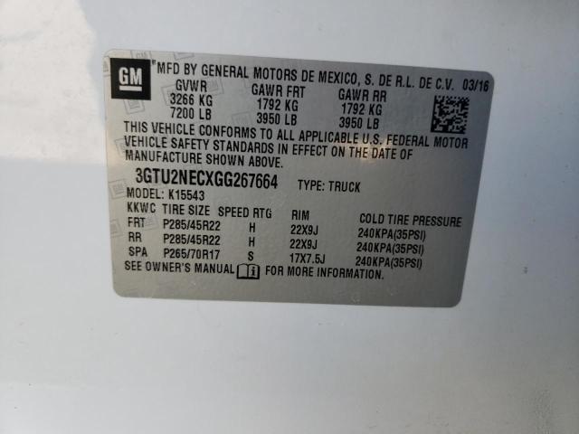 3GTU2NECXGG267664 GMC Sierra K1500 Slt