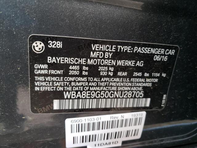 WBA8E9G50GNU28705 BMW 328 I Sulev