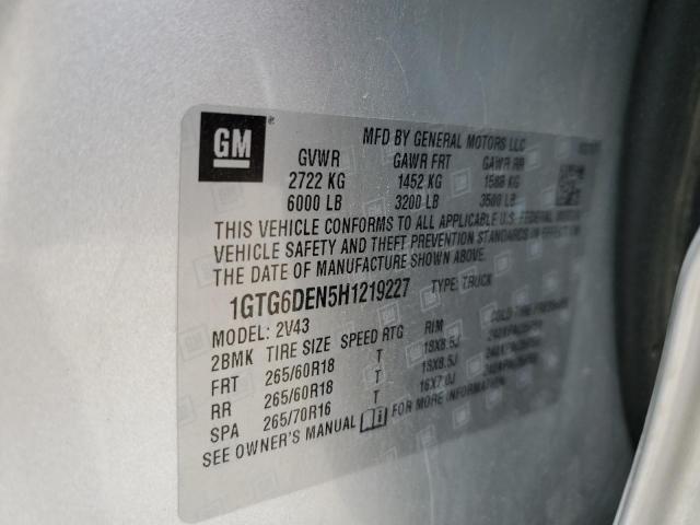 1GTG6DEN5H1219227 GMC CANYON SLT