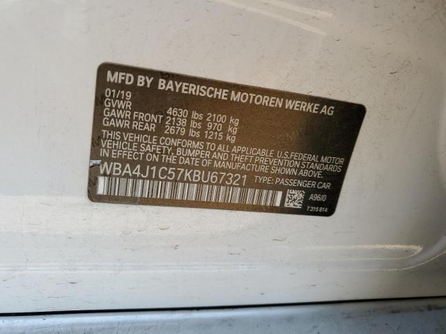 WBA4J1C57KBU67321 BMW 430i Gran Coupe