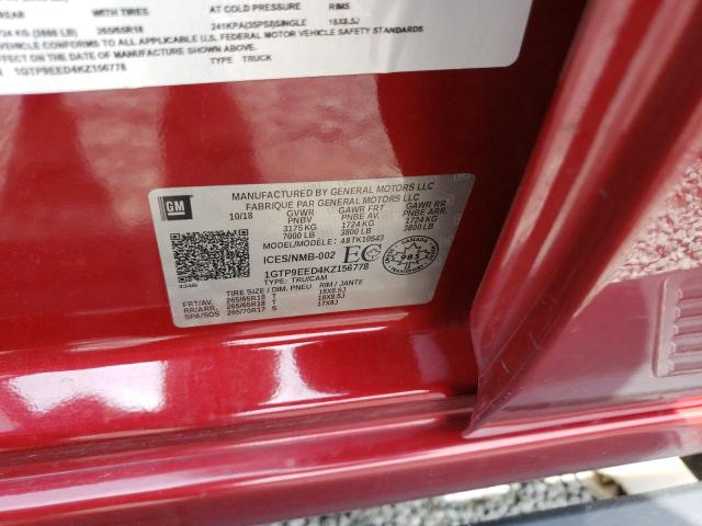 1GTP9EED4KZ156778 GMC Sierra K1500 At4