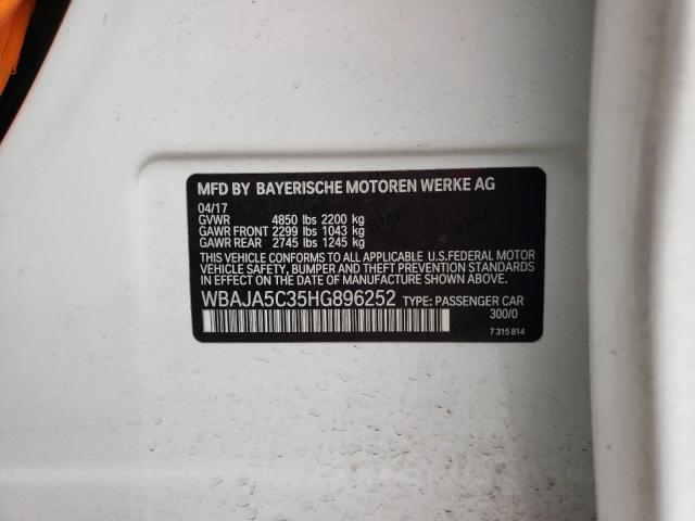 WBAJA5C35HG896252 BMW 530 I