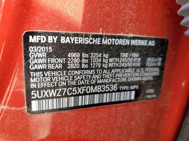 5UXWZ7C5XF0M83536 BMW X3 Sdrive28i