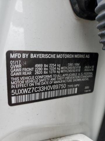5UXWZ7C33H0V89750 BMW X3 Sdrive28i