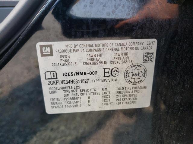 2GKFLVE34H6311827 GMC Terrain Denali