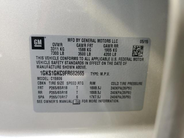 1GKS1GKC9FR682665 GMC Yukon Xl C1500 Sle