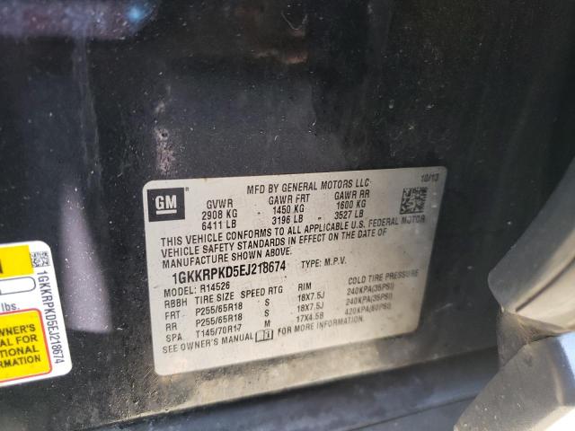 1GKKRPKD5EJ218674 GMC ACADIA SLE