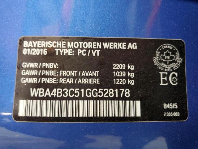 WBA4B3C51GG528178 BMW 435 Xi Gran Coupe