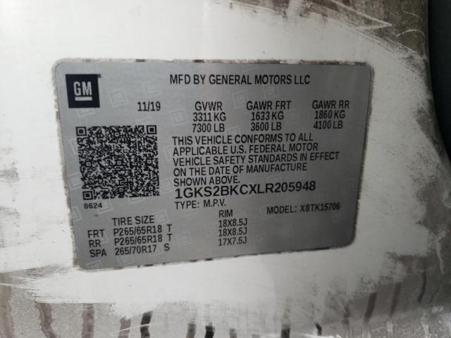 1GKS2BKCXLR205948 GMC YUKON SLT