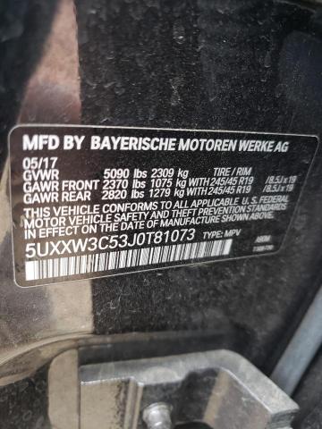 5UXXW3C53J0T81073 BMW X4 Xdrive28i