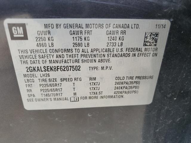 2GKALSEK8F6207502 GMC Terrain Slt