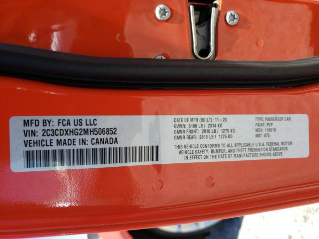 2C3CDXHG2MH506852 Dodge CHARGER GT