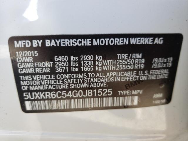 5UXKR6C54G0J81525 BMW X5 Xdrive50i