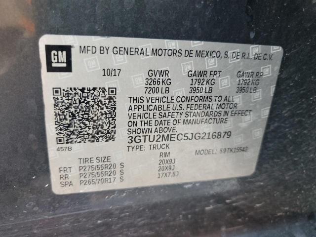 3GTU2MEC5JG216879 GMC Sierra K1500 Sle