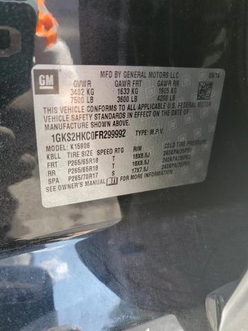 1GKS2HKC0FR299992 GMC Yukon Xl K1500 Slt