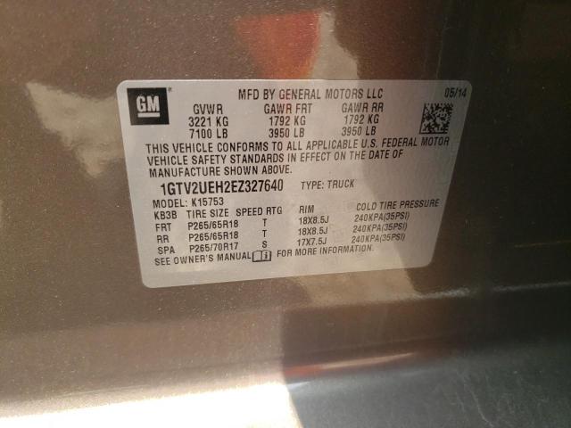 1GTV2UEH2EZ327640 GMC Sierra K1500 Sle