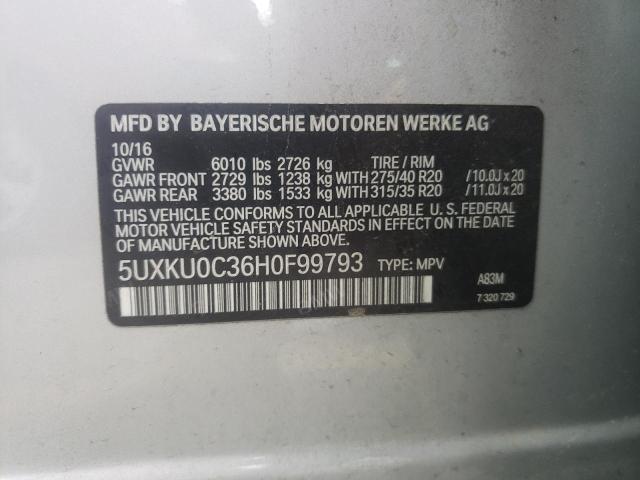 5UXKU0C36H0F99793 BMW X6 Sdrive35i