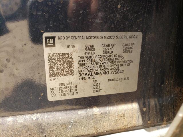 3GKALMEV4KL275842 GMC Terrain Sle