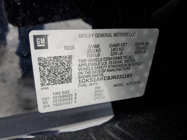 1GKS1AKC8JR231183 GMC YUKON SLE