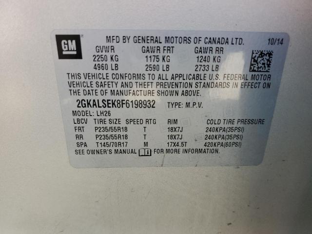 2GKALSEK8F6198932 GMC Terrain Slt