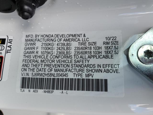 5J6RW2H58NL004945 Honda CR-V EX