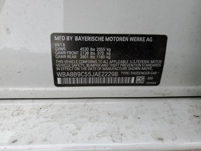 WBA8B9C55JAE22298 BMW 330 I