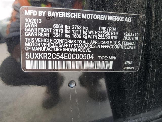 5UXKR2C54E0C00504 BMW X5 Sdrive35i