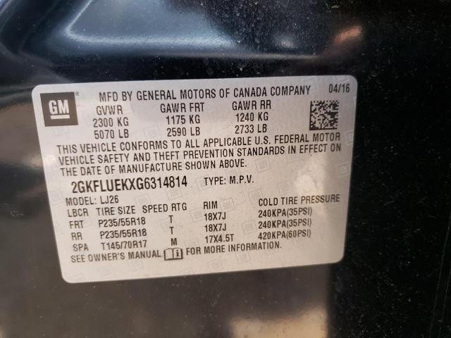 2GKFLUEKXG6314814 GMC Terrain Slt