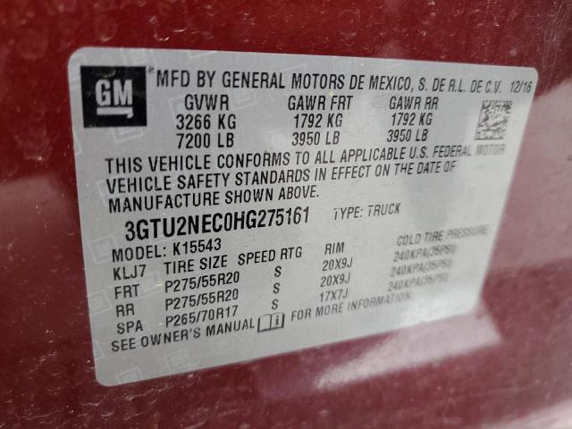 3GTU2NEC0HG275161 GMC Sierra K1500 Slt