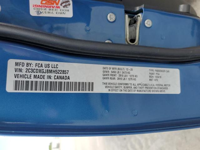 2C3CDXGJ8MH522857 Dodge Charger Scat Pack