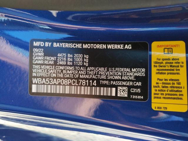 WBA53AP08PCL78114 BMW 430I