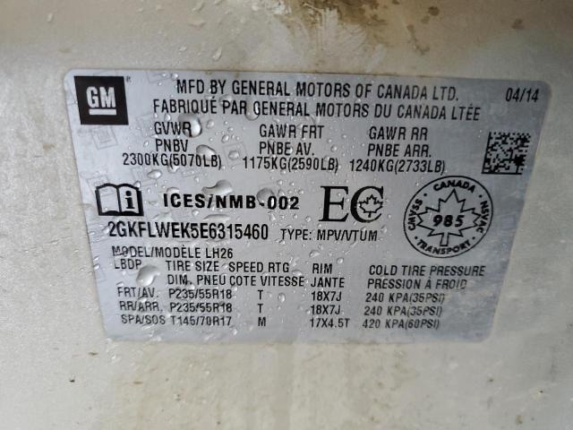 2GKFLWEK5E6315460 GMC Terrain Sle