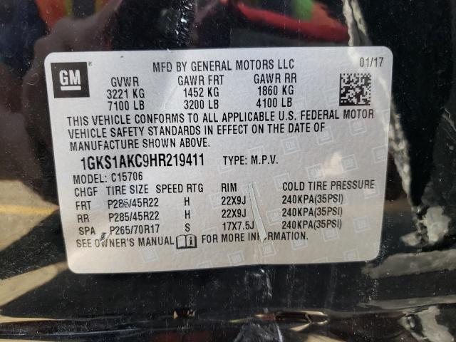 1GKS1AKC9HR219411 GMC YUKON SLE