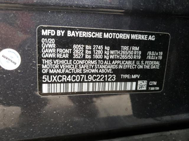 5UXCR4C07L9C22123 BMW X5 Sdrive 40i
