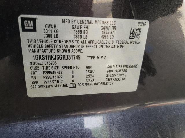 1GKS1HKJ6GR331749 GMC YUKON XL DENALI