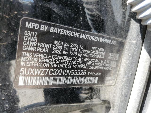 5UXWZ7C3XH0V93326 BMW X3 Sdrive28i
