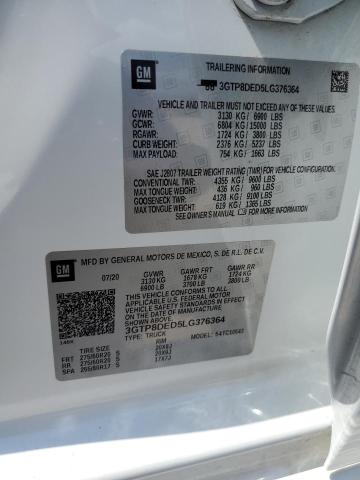 3GTP8DED5LG376364 GMC Sierra C1500 Slt