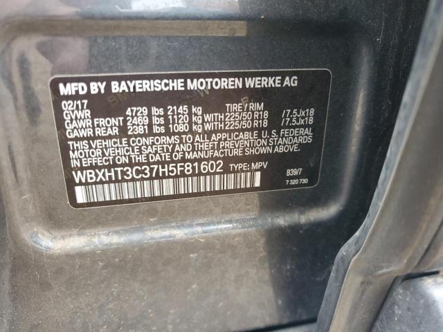WBXHT3C37H5F81602 BMW X1 Xdrive28i