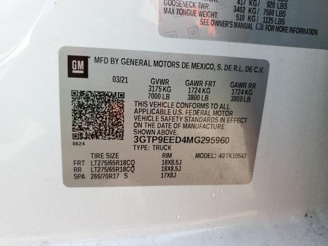 3GTP9EED4MG295960 GMC Sierra K1500 At4