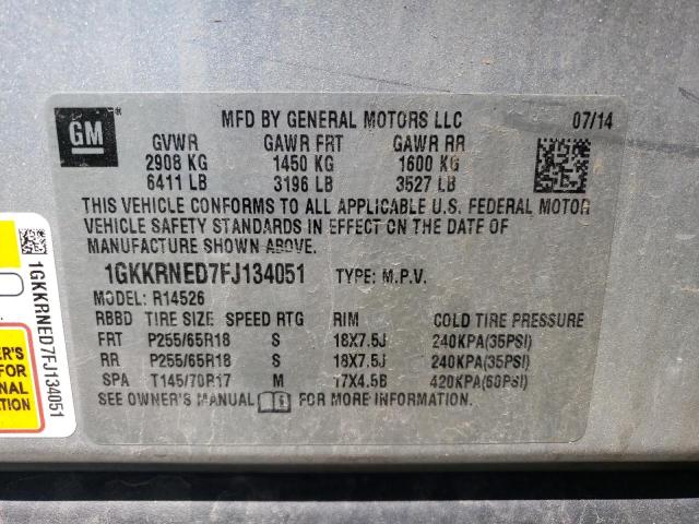 1GKKRNED7FJ134051 GMC ACADIA SLE