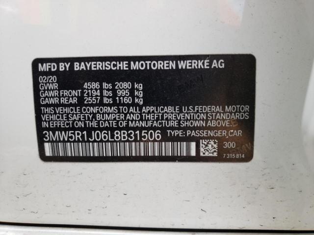 3MW5R1J06L8B31506 BMW 330I