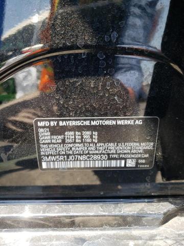 3MW5R1J07N8C28930 BMW 330I