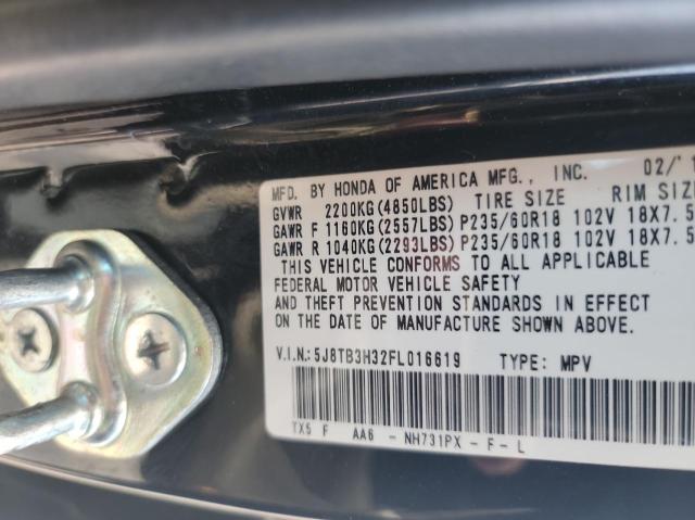 5J8TB3H32FL016619 Acura RDX