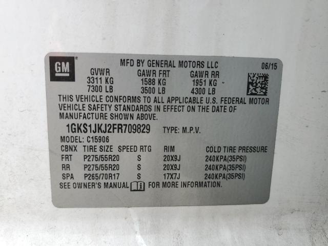 1GKS1JKJ2FR709829 GMC YUKON XL DENALI
