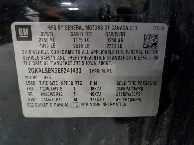 2GKALSEK5E6241430 GMC Terrain Slt