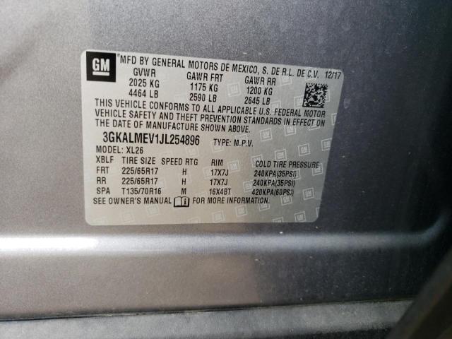 3GKALMEV1JL254896 GMC Terrain Sle